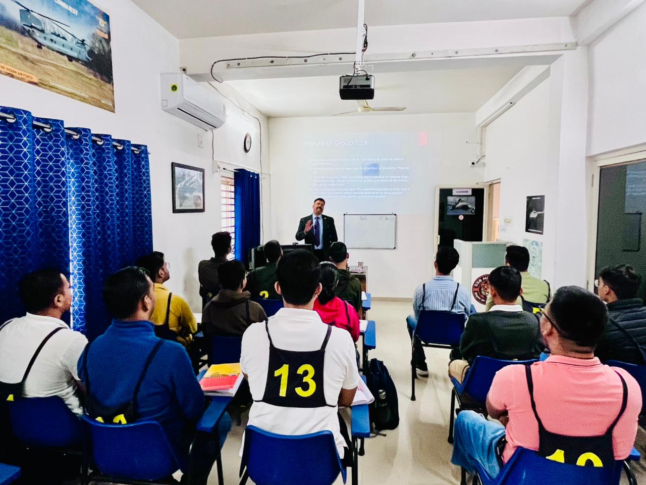 Students attending SSB interview preparation coaching class